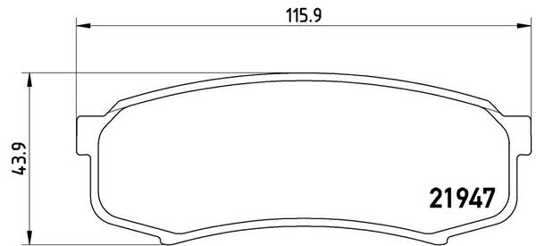 brembo BLACK PAD トヨタ FJクルーザー GSJ15W 2010/12〜2018/01 リア左右セット P83 024
