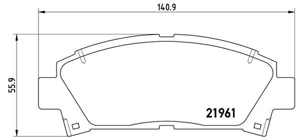 brembo BLACK PAD トヨタ MR2 SW20 1991/12〜1999/12 フロント左右セット P83 028