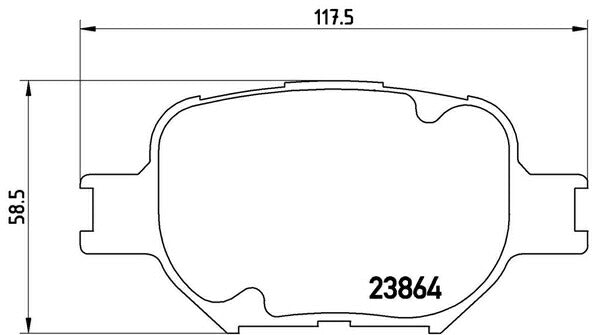 brembo BLACK PAD トヨタ マークX GRX125 2004/11〜2009/10 フロント左右セット P83 054
