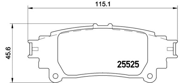 brembo BLACK PAD トヨタ クラウン GRS210/GRS211 2014/07〜2018/06 リア左右セット P83 132