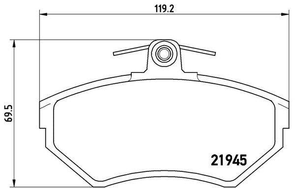 brembo BLACK PAD VOLKSWAGEN ルポ 6XAUA/6XBBY 2001/07〜 フロント左右セット P85 032
