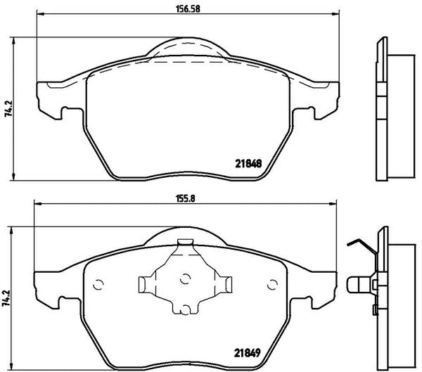 brembo BLACK PAD FORD ギャラクシー WF0GY5/WF0GAA 1998〜1999 フロント左右セット P85 039
