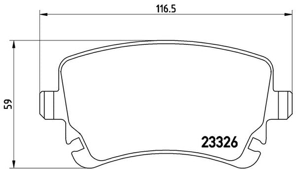 brembo BLACK PAD AUDI RS6 4BBCYF 2003〜2005 リア左右セット P85 076