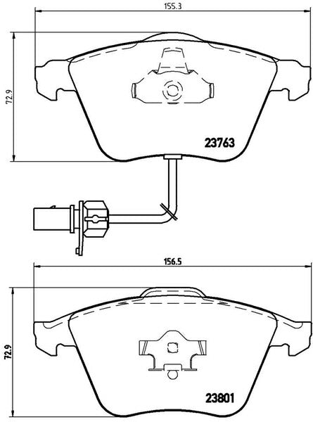 brembo BLACK PAD AUDI A8 4EBPKF 2005/06〜2010/12 フロント左右セット P85 084