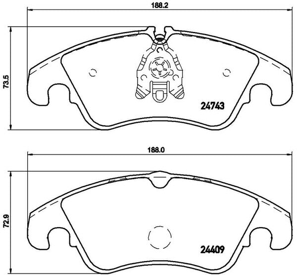 brembo BLACK PAD AUDI S4 8KCAKF 2009〜2010/11 フロント左右セット P85 098