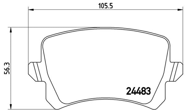 brembo XTRA PAD VOLKSWAGEN ティグアン 5NCAW/5NCCZ/5NCTH 2008/09〜2016/12 リア左右セット P85 109X