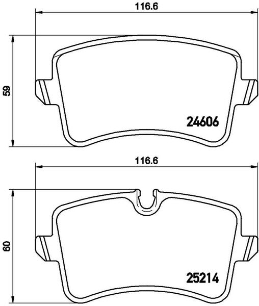 brembo BLACK PAD AUDI RS4 8KCFSF 2013/04〜 リア左右セット P85 118