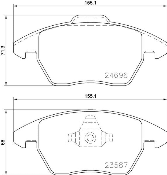 brembo BLACK PAD AUDI S1 8XCWZF 2015/11〜 フロント左右セット P85 148