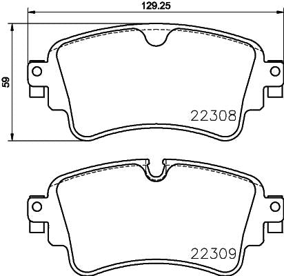 brembo BLACK PAD AUDI A5(B9) F5CYRL/F5CYRF 2017/04〜 リア左右セット P85 154