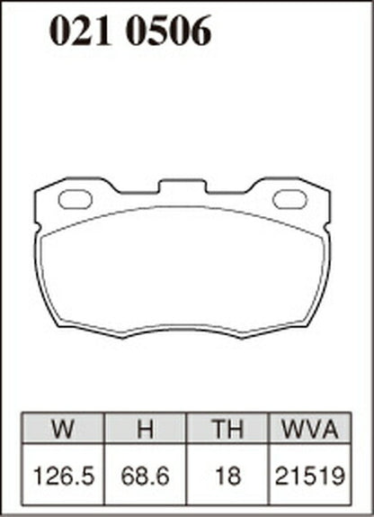 DIXCEL ブレーキパッド Mタイプ LAND ROVER ディフェンダー 110/130 LD25 1987〜 フロント左右セット 0210506
