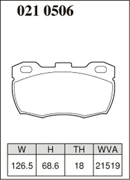 DIXCEL ブレーキパッド Pタイプ LAND ROVER ディフェンダー 110/130 LD25 1987〜 フロント左右セット 0210506