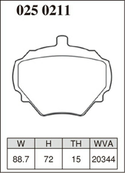 DIXCEL ブレーキパッド Pタイプ LAND ROVER ディスカバリー LJL/LJR/LJ12L/LJ13L/LJ22D/LJ23D/LJ36D 1989〜1994/06 リア左右セット 0250211