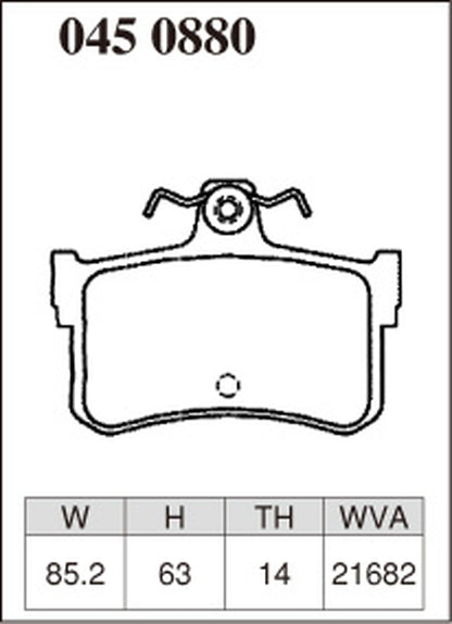 ディクセル Zタイプ リア左右セット ブレーキパッド TF RD18K 0450880 DIXCEL ブレーキパット