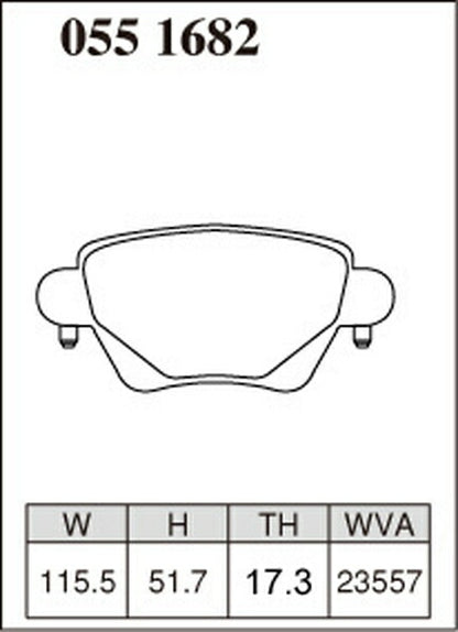 DIXCEL ブレーキパッド Zタイプ JAGUAR Xタイプ J51XA/J51XB/J51WA/J51WB 2001/08〜2004/08 リア左右セット 0551682
