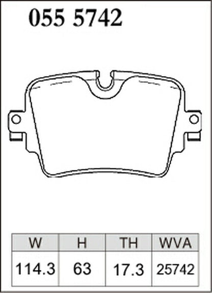 DIXCEL ブレーキパッド Zタイプ JAGUAR XJ J12MA/J24MA/J24MB 2010/05〜 リア左右セット 0555742