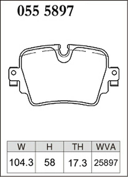 DIXCEL ブレーキパッド Mタイプ JAGUAR XJ J128B 2012/12〜 リア左右セット 0555897