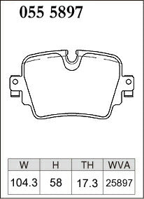 DIXCEL ブレーキパッド Xタイプ ジャガー Fタイプ J608C 20/01〜 【0555897】 リア左右セット