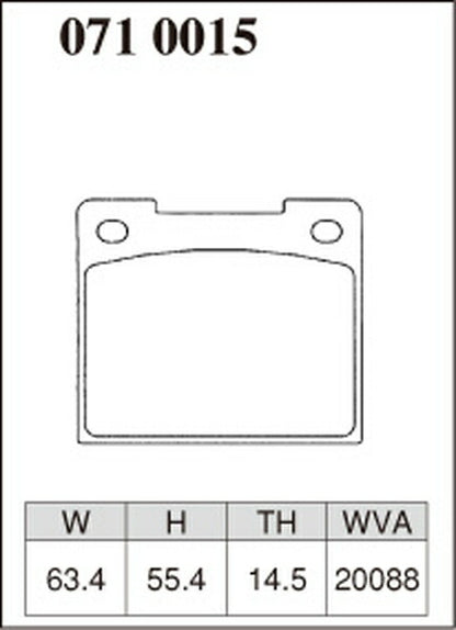 DIXCEL ブレーキパッド Mタイプ VOLVO 240 AB230/AB230W 1979〜1993 リア左右セット 0710015