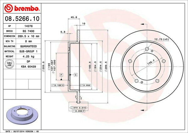 brembo BRAKE DISC スズキ X-90 LB11S 1995/10〜1998/12 フロント左右セット 08.5266.10