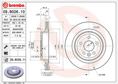 brembo BRAKE DISC VOLVO XC60 DB4204TXC/DB420XC/DB6304TXC 2009/06〜2015/07 リア左右セット 09.B026.11
