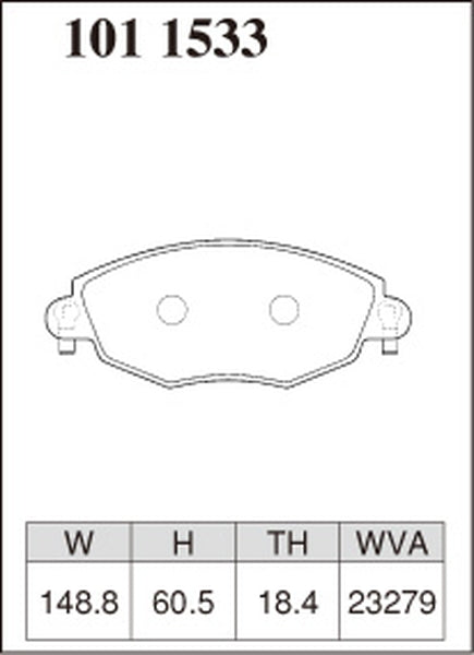 ディクセル Zタイプ フロント左右セット ブレーキパッド モンデオ WF0CJB/WF0LCB 1011533 DIXCEL ブレーキパット