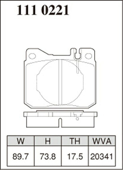 DIXCEL ブレーキパッド ESタイプ MERCEDES BENZ W126 126036 1980〜1985/09 フロント左右セット 1110221