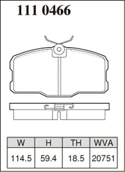 DIXCEL ブレーキパッド Pタイプ MERCEDES BENZ W126 126044 1980〜1985/09 フロント左右セット 1110466