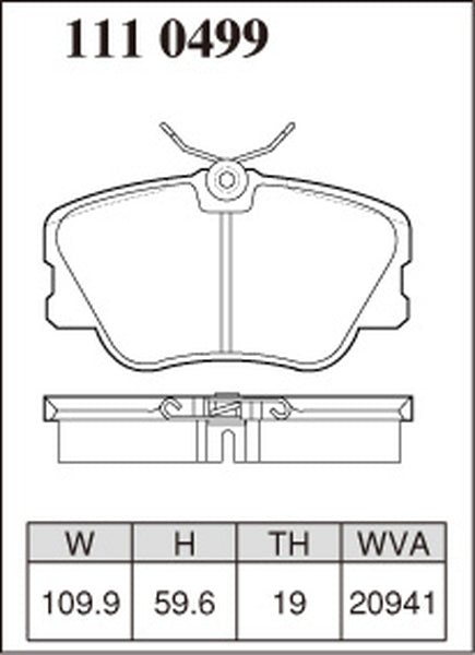 ディクセル Mタイプ フロント左右セット ブレーキパッド W124(セダン) 124022 1110499 DIXCEL ブレーキパット