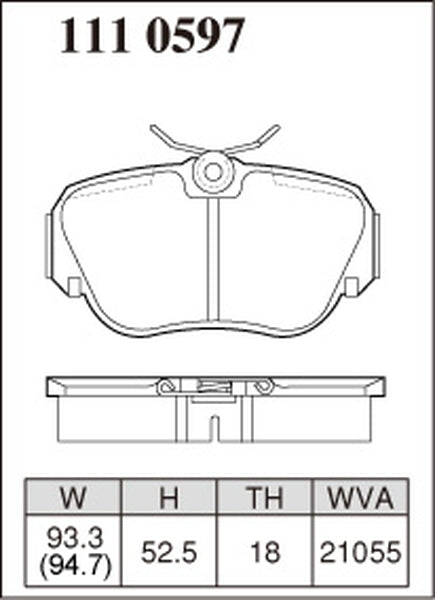 ディクセル Zタイプ フロント左右セット ブレーキパッド W201 201029 1110597 DIXCEL ブレーキパット