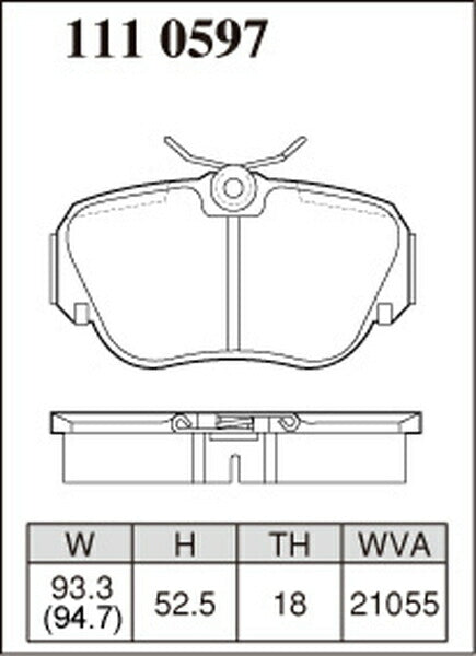 DIXCEL ブレーキパッド Pタイプ MERCEDES BENZ W201 201029 1982〜1993 フロント左右セット 1110597