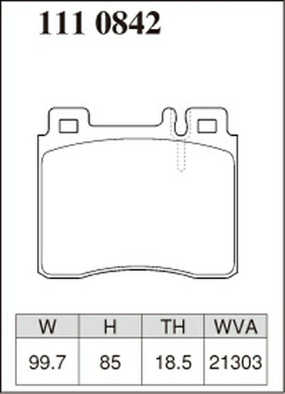 DIXCEL ブレーキパッド Pタイプ MERCEDES BENZ W140 140028/140032M 1994/08〜1998/10 フロント左右セット 1110842