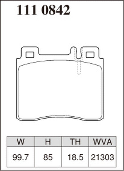 ディクセル Mタイプ フロント左右セット ブレーキパッド W140 140070/140076 1110842 DIXCEL ブレーキパット