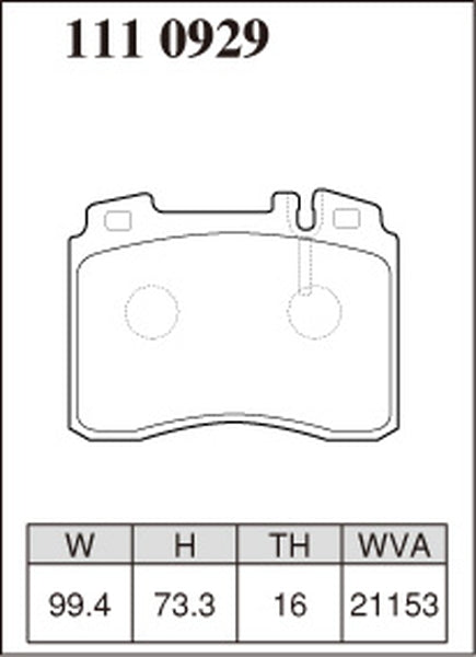 ディクセル Zタイプ フロント左右セット ブレーキパッド W210(セダン) 210072 1110929 DIXCEL ブレーキパット