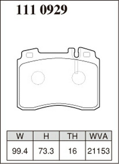 DIXCEL ブレーキパッド Mタイプ MERCEDES BENZ R129(正規輸入車) 129067 1993/10〜1998/07 フロント左右セット 1110929