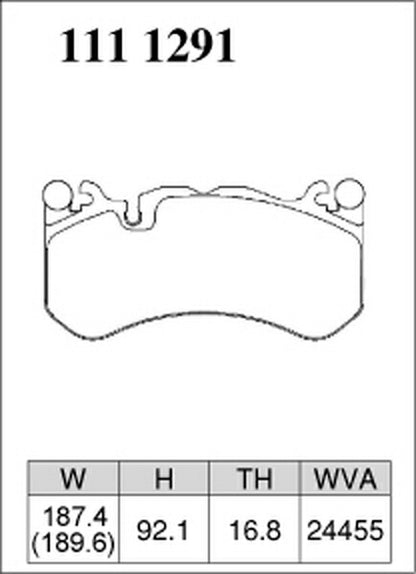 DIXCEL ブレーキパッド Zタイプ MERCEDES BENZ W222 222176C 2014/06〜2020/12 フロント左右セット 1111291