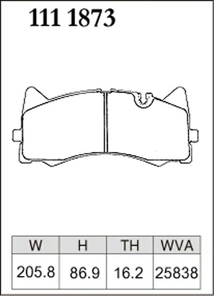 DIXCEL ブレーキパッド Mタイプ MERCEDES BENZ W190 190377/190477 2015/05〜2020/08 フロント左右セット 1111873