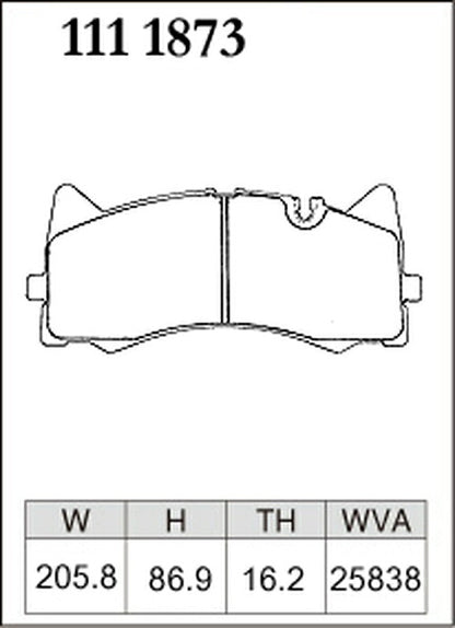 DIXCEL ブレーキパッド Mタイプ MERCEDES BENZ W190 190377/190477 2015/05〜2020/08 フロント左右セット 1111873