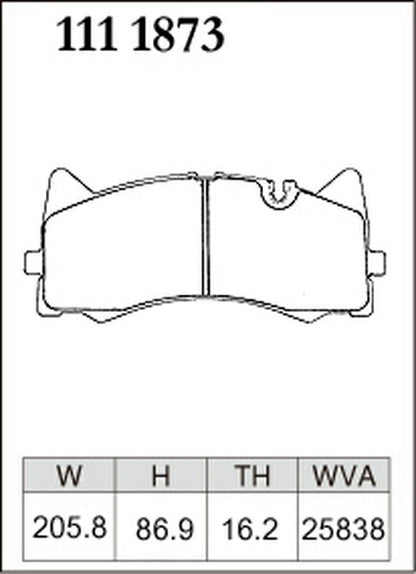 DIXCEL ブレーキパッド Zタイプ MERCEDES BENZ W205(セダン) 205086 2015/05〜 フロント左右セット 1111873