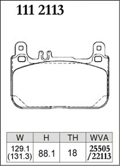 DIXCEL ブレーキパッド ESタイプ MERCEDES BENZ W222 222004/222104 2015/08〜2020/12 フロント左右セット 1112113