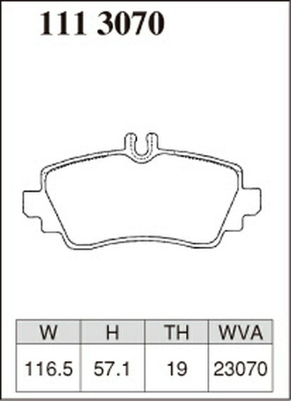 DIXCEL ブレーキパッド Zタイプ MERCEDES BENZ W414 414700 2003/10〜 フロント左右セット 1113070