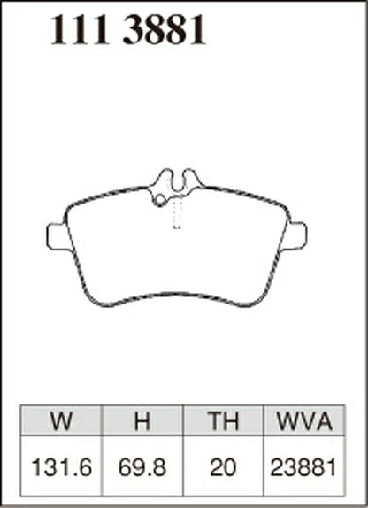 DIXCEL ブレーキパッド Xタイプ MERCEDES BENZ W245 245233/245234 2006/01〜2012/04 フロント左右セット 1113881