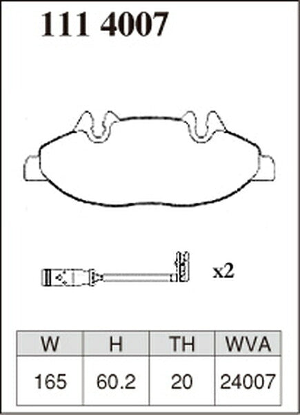 DIXCEL ブレーキパッド Pタイプ MERCEDES BENZ W639 639811/639811C 2006/11〜2007/11 フロント左右セット 1114007