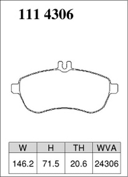 DIXCEL ブレーキパッド ESタイプ MERCEDES BENZ W204(セダン) 204041 2007/06〜2010/01 フロント左右セット 1114306