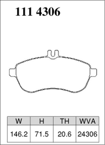 ディクセル Zタイプ フロント左右セット ブレーキパッド W204(ワゴン) 204252 1114306 DIXCEL ブレーキパット