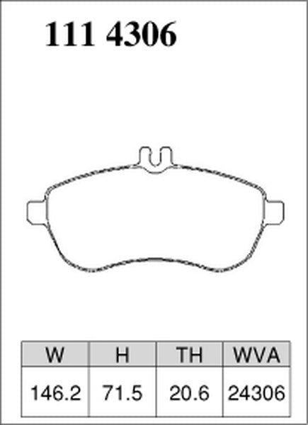 ディクセル Zタイプ フロント左右セット ブレーキパッド W204(セダン) 204054 1114306 DIXCEL ブレーキパット