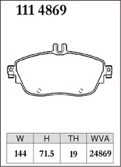 DIXCEL ブレーキパッド Mタイプ MERCEDES BENZ W246 246242 2012/04〜2017/06 フロント左右セット 1114869