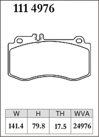 ディクセル Zタイプ フロント左右セット ブレーキパッド W212(セダン) 212095C 1114976 DIXCEL ブレーキパット