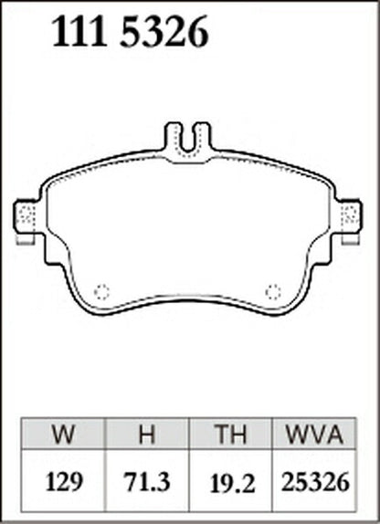 DIXCEL ブレーキパッド ESタイプ MERCEDES BENZ W246 246242 2012/04〜2017/06 フロント左右セット 1115326