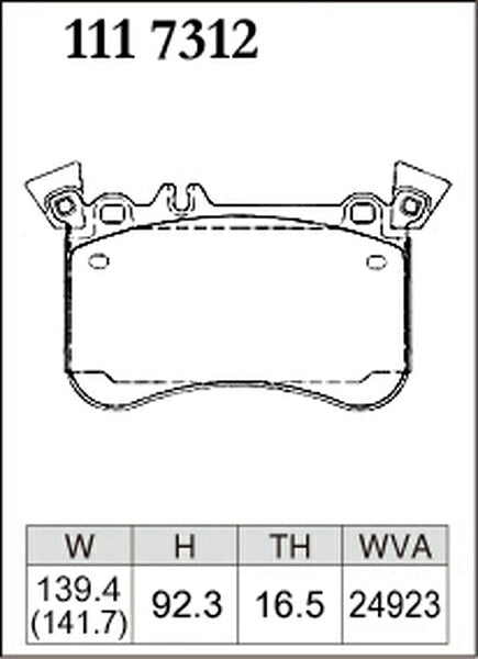 DIXCEL ブレーキパッド REタイプ MERCEDES BENZ X156 156952 2014/05〜2020/06 フロント左右セット 1117312