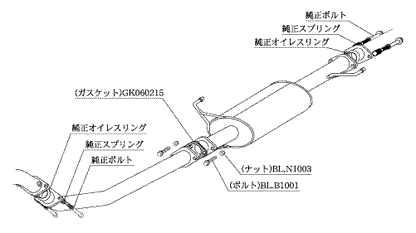 柿本改 センターパイプ トヨタ アルファード TA-MNH10W 2002/05〜2007/06 TCP364
